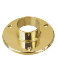 Lavi Industries 500 Brass Floor Flange, 5 in Dia x 1-3/8 in H, Polished, For 2 in Tube