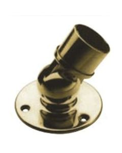 Lavi Industries 500 Brass Adjustable Angle Flange, 4 in Dia x 2-9/16 in H, Polished, For 2 in Tube