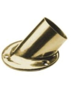 Lavi Industries 500 Brass 45 deg Angle Flange, 4 in Dia, Polished, For 2 in Tube