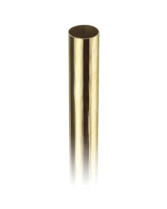 Lavi Industries 00-A110/12 Brass Round Tubing, 1-1/2 in Dia x 12 ft L, Polished