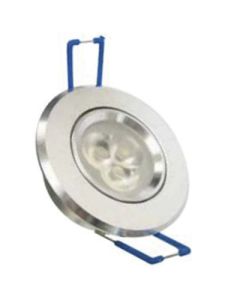 National Lighting LEDDL-202WH LED Adjustable Swivel Down Light, 3 W, 3-Light, 270 Lumens, 6000 K, White, Silver