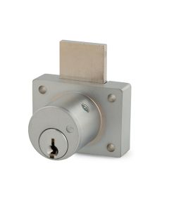 Olympus Lock 800S 26D 1-1/8 KD Die-Cast Zinc Deadbolt Drawer Lock, Keyed Different, Satin Chrome