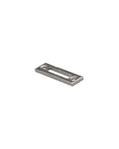 Olympus Lock 10-052 Slotted Strike, 2 in L x 1/2 in W x 1/8 in THK, Satin Chrome