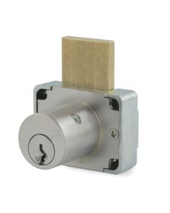Olympus Lock N Series 200DW-26D158-915 Die-Cast Zinc Pin Tumbler Cylinder Deadbolt Drawer Lock, Keyed Alike 915 Key, 1-5/8 in Door, Satin Chrome