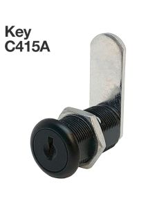 Olympus Lock Cascade Series 953 Disc Tumbler Cam Lock | 1-3/16" Cylinder, 7/8" Max. Material | C415A Key (KA), Matte Black | 953-US19-C415A