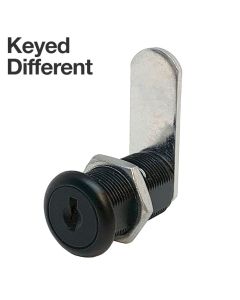 Olympus Lock Cascade Series 955 Disc Tumbler Cam Lock | 1-7/16" Cylinder, 1-1/8" Max. Material | Various Key (KD), Matte Black | 955-US19-KD