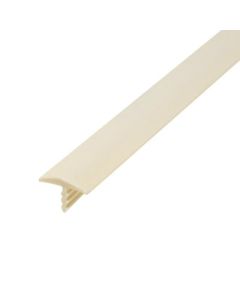 Outwater 105-667-770-250 LDPE Flexible Center Barb Tee Molding, 250 ft L, Almond/Semi-Gloss