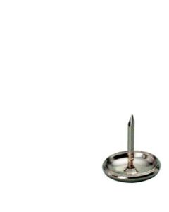 Outwater H-12 Steel 1-Prong Nail On Tack Glide, 1/2 in Base, Nickel-Plated