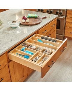 Rev-A-Shelf 4WTCD Wood 2-Tier Cutlery Drawer with BLUMOTION Soft-Close
