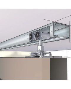 Hettich TopLine Grant Single Sliding Door Set For 3/4 - 1-3/4 in THK Door