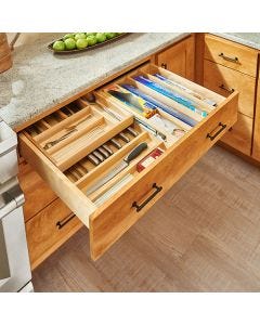 Rev-A-Shelf 4WTCD Wood 2-Tier Combination Cutlery Drawer