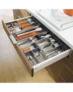 Blum ORGA-LINE Nylon/Stainless Steel Rectangle 3-Tier Cutlery Insert