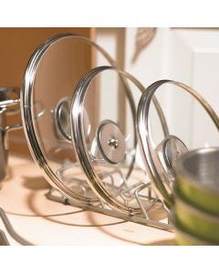 Kesseböhmer LeMans II Lid Rack | 17-3/4" W x 5-7/8" D x 1-5/8" H | Chrome | 0069450005