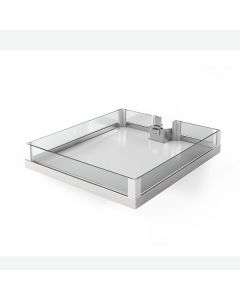 Kesseböhmer LAVIDO Shelf Set with Glass Rail | 18-1/2" D | (1)-Shelf ARENA classic | Chrome Frame
