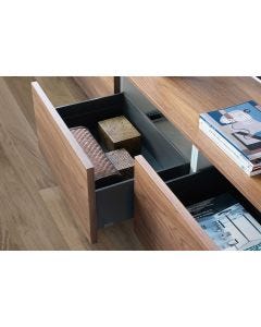 Salice Lineabox 2-Sided Drawer System, Aluminum Profile, 237mm H for 5/8" (16mm) Thick Material