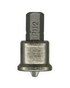 Quickscrews 13242 Flush Power Bit, #2 Drive, Phillips Drive, 1-15/16 in L, 25/Pack