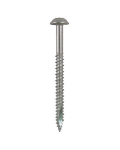 Quickscrews Round Washer Head Phillips Drive High-Low Thread Sharp Point Zinc Screw