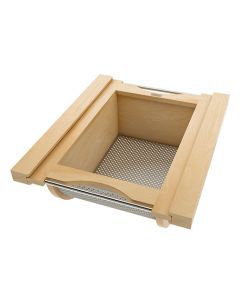 Rev-A-Shelf 4SSB Produce Pullout Basket | 15-15/32 - 17-11/16" W x 21-1/4" D x 8-13/32" H | Maple Frame/Stainless Steel Base | 4SSB-18-MP