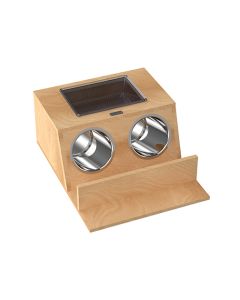 Rev-A-Shelf 4VDI BLUMOTION Face Frame Vanity Outlet Drawer | 15" W x 20-1/2" D x 8-31/32" H | Natural Maple | 4VOD-18SC-1