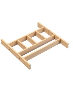 Rev-A-Shelf 4WDIV Shallow Drawer Divider Insert | 19-1/4" W x 19-13/16" D x 2-3/8" H | Natural Maple | 4WDIV-24SH-1