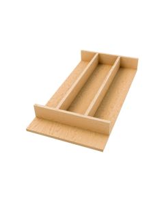 Rev-A-Shelf 4WUT Right-Fit Utensil Tray Insert | 4-Compartment | 10-1/4" W x 19 -1/2" D x 2-3/8" H | Natural Maple | 4WUT-15SH-1