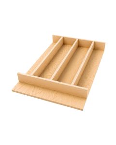 Rev-A-Shelf 4WUT Right-Fit Utensil Tray Insert | 5-Compartment | 13-7/32" W x 19 -1/2" D x 2-3/8" H | Natural Maple | 4WUT-18SH-1