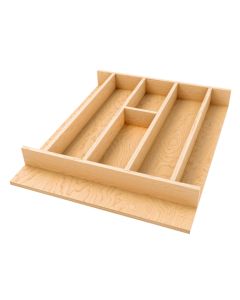 Rev-A-Shelf 4WUT Right-Fit Utensil Tray Insert | 7-Compartment | 16-7/32" W x 19 -1/2" D x 2-3/8" H | Natural Maple | 4WUT-21SH-1