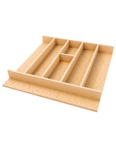 Rev-A-Shelf 4WUT Right-Fit Utensil Tray Insert | 7-Compartment | 19-1/4" W x 19 -1/2" D x 2-3/8" H | Natural Maple | 4WUT-24SH-1