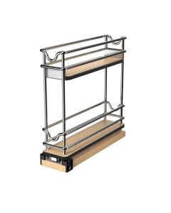 Rev-A-Shelf 5WU1 Wire Basket Pullout | 3-1/32 "W x 10-19/32 "D x 10-1/2 "H | 2-Tier | Chrome | 5WU2-3N1-1
