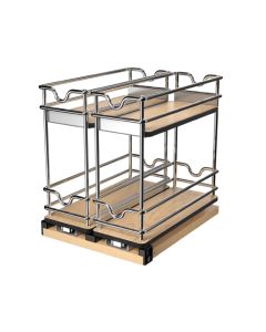 Rev-A-Shelf 5WU1 Wire Basket Pullout | 8-19/32 "W x 10-19/32 "D x 10-1/2 "H | 2-Tier| Chrome | 5WU2-9W2-1