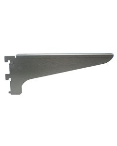 Reeve Store Equipment 723 Tempered Steel Heavy-Duty Left Single-Slot Shelf Bracket, 20 in L x 4 in H, Satin Zinc