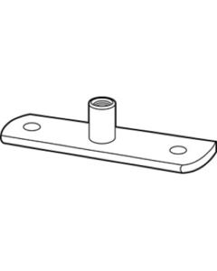 Reeve Store Equipment 457 Screw-Mount Narrow Flat Base, 4 in L x 1 in W, Brillatone