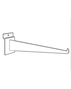 Reeve Store Equipment Satin Zinc Tempered Steel Slatwall Shelf Bracket