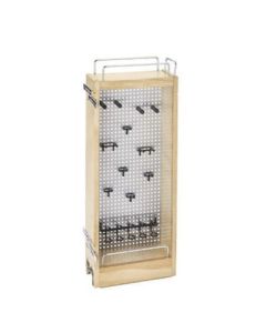 Rev-A-Shelf 444 Wood Perforated Wall Cabinet Pullout | 26-1/4" H x 5" W x 10-3/4" D | 1-Compartment | Natural Maple | R444-BBSCWC-5SS