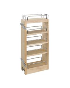 Rev-A-Shelf 448 Wood Wall Cabinet Pullout | 5" W x 10-3/4" D x 23 - 24-11/16" H | 5-Compartment | Natural Maple | | R448-HP-523