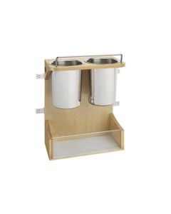 Rev-A-Shelf 4HD Door Mount Vanity Appliance Rack | 13-7/8" H x 10-3/4" W x 6" D | 1-Shelf | Natural Maple | 4HD-15-1