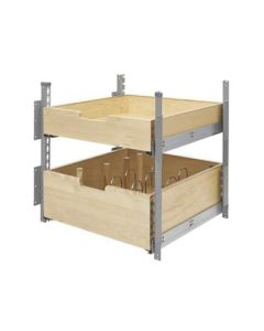 Rev-A-Shelf 4PIL Wood Pilaster System Kit, 2 Shelves, 22-1/2 - 23-7/16 in W x 22-1/16 in D x 21-1/4 - 25-3/4 in H, Natural Maple