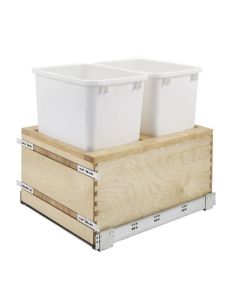 Rev-A-Shelf 4VLWCSC 12/Box Polymer Double Pull-Out Waste Container