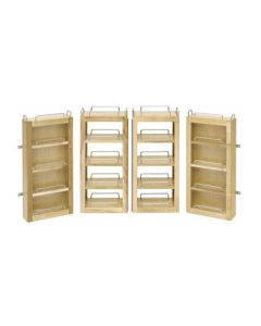 Rev-A-Shelf 4WP Wood Swing-Out Pantry Kit, 16-Compartment, 12 - 24 in W x 7-1/2 in D x 25 in H, 33 in W Opening, Natural Maple/Semi-Gloss