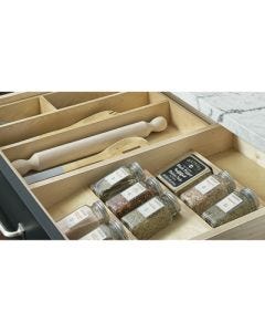 Rev-A-Shelf 4WD Wood Drawer Divider | 1/2" W x 22" D x 2-3/8" H
