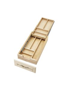 Rev-A-Shelf 4WTCD Wood 2-Tier Cutlery Drawer with Undermount BLUMOTION Soft-Close Slide