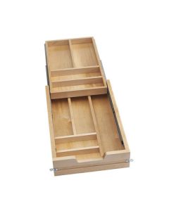 Rev-A-Shelf 4WTCD Wood 2-Tier Cutlery Drawer with BLUMOTION Soft-Close Slide