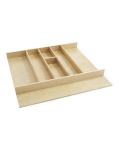 Rev-A-Shelf 4WUT Wood Tall Utensil Tray Drawer Insert, 7-Compartment, 12 - 24 in W x 17-5/8 - 22 in D x 2-7/8 in H, Natural Maple/Semi-Gloss