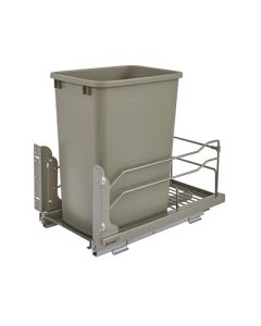 Rev-A-Shelf 53WC Steel Soft-Close Bottom Mount Waste Pullout | Single | 11" W x 22-1/4" D | Steel Frame