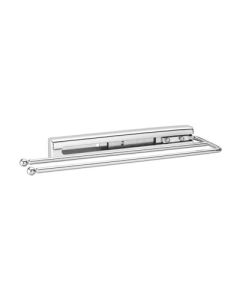 Rev-A-Shelf 563 Wire Door Mount Pull-Out Towel Holder, 25 lb, 3-7/8 in W x 12-7/8 in D x 1-1/2 in H, Chrome-Plated