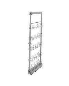 Rev-A-Shelf Chrome-Plated Steel 5-Compartment Pull-Out Pantry Unit
