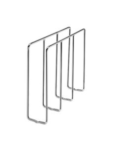 Rev-A-Shelf 596 Steel Single U-Shaped Bakeware and Tray Divider, 3 in W x 11-7/8 in D x 10 in H, 3-1/4 in W Opening, Chrome-Plated