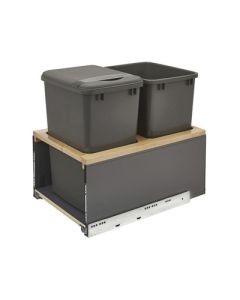 Rev-A-Shelf 5LB Polymer Double Pull-Out Waste Container