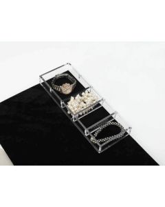 Rev-A-Shelf CA Acrylic Jewelry Organizer Drawer Insert | 11-5/8" W x 4-1/4" D x 1-1/4" H | CA-SMORG-1