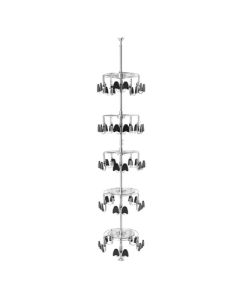 Rev-A-Shelf CLSZ Rotating Women's Lazy Shoe-Zen Organizer, 95 - 103 in H, Steel, Chrome-Plated